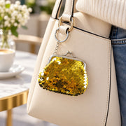 Cute Mini Coin Pouch with Key Ring for Travel Bags and Backpacks (1 Pc)