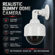 Dummy CCTV Camera – Realistic with Flashing LED & 360° Rotation | Safelix