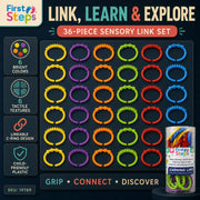 Baby Learning Links – 36 Pc Educational Toy Set for Motor Skills