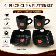 Play Station Ceramic Mug and plastic Bowl Set – 4-Piece | JubileeJoy