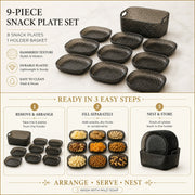 9 in 1 Snack Serving Plates – Multipurpose Organizer for Parties