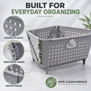 Foldable Storage Basket – Ventilated & Space-Saving | Tidy Table