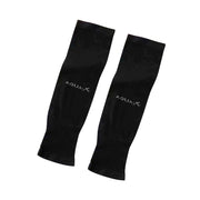 A pair of black compression sleeves with the white AQUA-X logo visible on a white background.