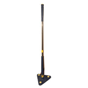 A user cleaning a floor with the long-handled Triangle Cleaning Mop.