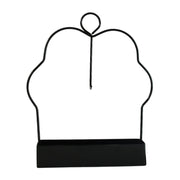A black metal mosquito coil holder with a rectangular base is shown on a plain white background.