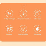A diagram illustrating six key features of the ice mold, including material, temperature resistance, and design.