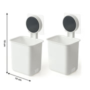 Modern bathroom storage organizer cups showcasing their functional design