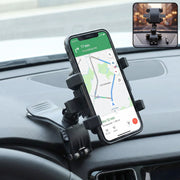 360 degree rotating car phone holder installed on dashboard