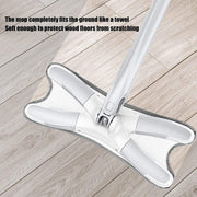 Close-up of a super-absorbent microfiber mop pad, ideal for picking up dirt.