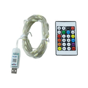 USB RGB string light white background