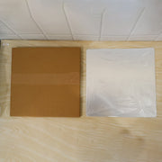Brown box packaging for the Square flexible mirror sticker
