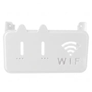 Plastic WiFi router stand on white background