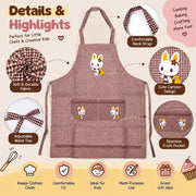 Cartoon apron front pockets