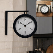 Modern double sided railway station wall clock