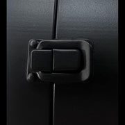 Wall clock mounting latch close-up