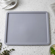 Rectangular tea serving tray on kitchen counter