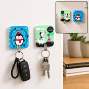 Cartoon Adhesive Kitchen Hooks for Towels, Ladles, Aprons and Keys (2 Pc Set)