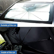 Car Windshield Sun Shade Umbrella from Bharat Emporium - Alloy Steel Color: Black Combo