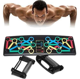Heavy Duty 14 in 1 Board Push-up Bar : Plastic Pushup Bar & Strong Grip Handle