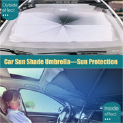 Car Windshield Sun Shade Umbrella from Bharat Emporium - Alloy Steel Color: Black Combo