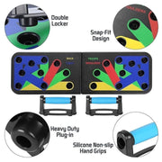 Heavy Duty 14 in 1 Board Push-up Bar : Plastic Pushup Bar & Strong Grip Handle