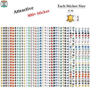 3D Premium Switch Stickers (149 Stickers) -Plastic Vinyl & Assorted Color
