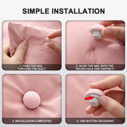 Curtain tieback enhanced by Soft Duvet Button Clip for firm hold