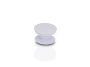 A single white phone grip is shown in its expanded state on a reflective white surface.