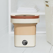 Mini folding washer with spin dryer for quick laundry