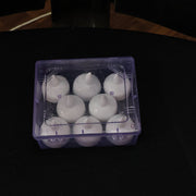 Pack of 8 battery operated round LED floating tealight candles for party and puja use