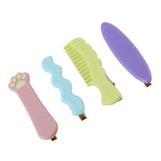 Hair Clips Set – Cute 4 Pc Cartoon Style Pins with Strong Grip